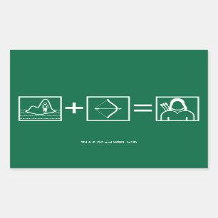 Pijl   Green Arrow-vergelijking Rechthoekige Sticker
