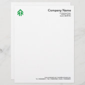 Pijl - groen gras briefhoofd ontwerp (Voorkant / Achterkant)