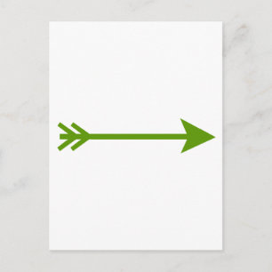 Pijl groen recht het museum Zazzle geschenken Briefkaart