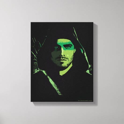 Pijl | Groene Pijl-groene, gestyliste Cutout Canvas Afdruk (Voorkant)