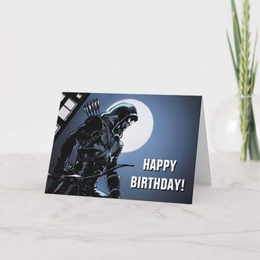 Pijl | Groene Pijl in Maanlicht Kaart (Voorkant)