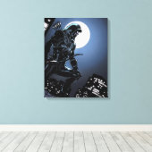 Pijl | Groene Pijl in Moonlight Canvas Afdruk (Insitu (Houten vloer))