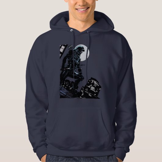 Pijl | Groene Pijl in Moonlight Hoodie (Voorkant)