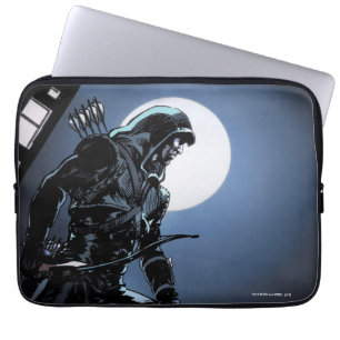 Pijl Groene Pijl in Moonlight Laptop Sleeve