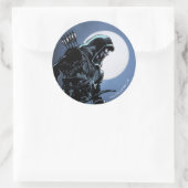 Pijl | Groene Pijl in Moonlight Ronde Sticker (Tas)