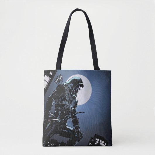 Pijl | Groene Pijl in Moonlight Tote Bag (Voorkant)