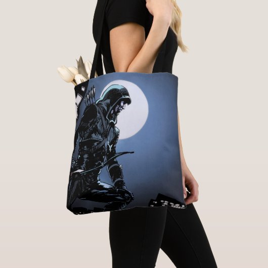 Pijl | Groene Pijl in Moonlight Tote Bag (Dichtbij)