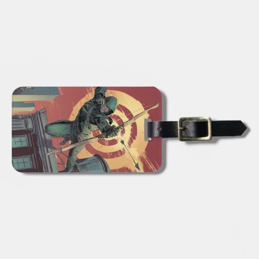 Pijl | Groene pijlschijven van daktop Bagagelabel (Voorkant horizontaal)