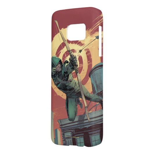 Pijl | Groene pijlschijven van daktop Case-Mate Samsung Galaxy Hoesje (Achterkant Links)