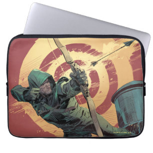 Pijl Groene pijlschijven van daktop Laptop Sleeve