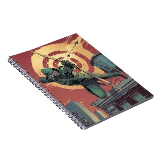 Pijl | Groene pijlschijven van daktop Notitieboek (Rechterzijde)