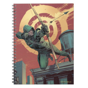 Pijl Groene pijlschijven van daktop Notitieboek