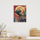 Pijl | Groene pijlschijven van daktop Poster (Keuken)