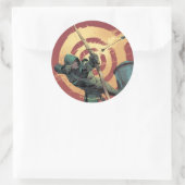 Pijl | Groene pijlschijven van daktop Ronde Sticker (Tas)