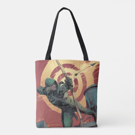 Pijl | Groene pijlschijven van daktop Tote Bag (Achterkant)