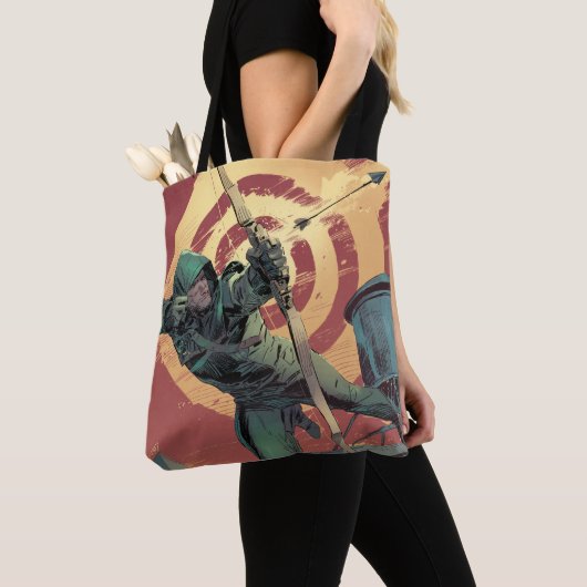 Pijl | Groene pijlschijven van daktop Tote Bag (Dichtbij)