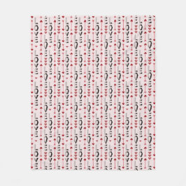 Pijl, Hart & Liefde Romantisch Design Fleece Deken