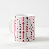 Pijl, Hart & Liefde Romantisch Design Koffiemok (Voorkant links)