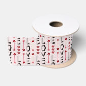 Pijl, Hart & Liefde Romantisch Design Satijnen Lint (Spoel)