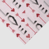 Pijl, Hart & Liefde Romantisch Design Tissuepapier (Detail)
