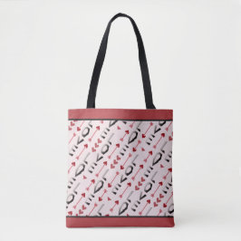 Pijl, Hart & Liefde Romantisch Design Tote Bag