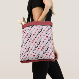 Pijl, Hart & Liefde Romantisch Design Tote Bag