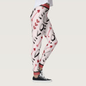 Pijl, Hart & Liefde Romantisch ontwerp Leggings (Rechts)