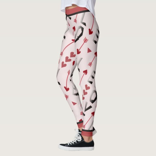 Pijl, Hart & Liefde Romantisch ontwerp Leggings (Links)