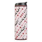 Pijl, Hart & Liefde Romantisch Ontwerp Thermosbeker (Gedraaid links)