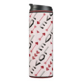 Pijl, Hart & Liefde Romantisch Ontwerp Thermosbeker (Geroteerd rechts)