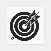 Pijl heeft een rond doelpapier en een party Napkin Servet (Voorkant)