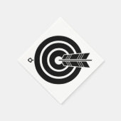 Pijl heeft een rond doelpapier en een party Napkin Servet (Hoek)