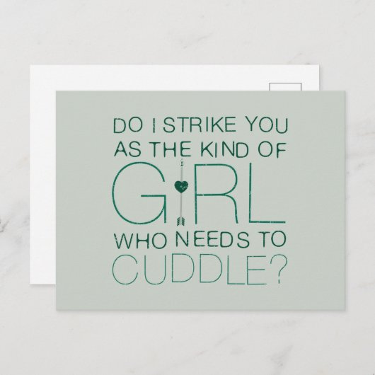 Pijl | Het soort meisje dat moet kussen? Briefkaart (Voorkant / Achterkant)