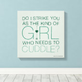 Pijl | Het soort meisje dat moet kussen? Canvas Afdruk (Insitu (Houten vloer))