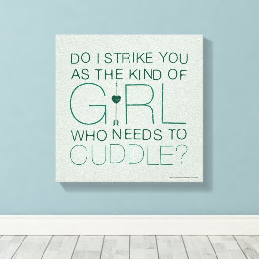 Pijl | Het soort meisje dat moet kussen? Canvas Afdruk (Insitu (Houten vloer))