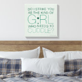 Pijl | Het soort meisje dat moet kussen? Canvas Afdruk (Insitu (Slaapkamer))