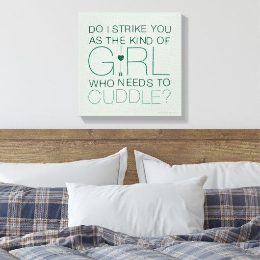 Pijl | Het soort meisje dat moet kussen? Canvas Afdruk (Insitu (Slaapkamer))