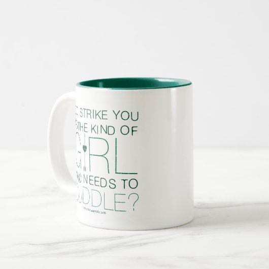 Pijl | Het soort meisje dat moet kussen? Tweekleurige Koffiemok (Voorkant links)