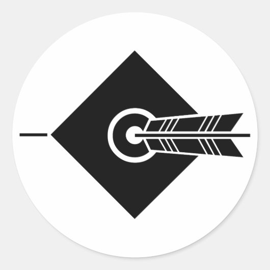 Pijl-hit doel Stickers & Labels (Voorkant)