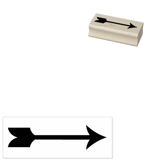 Pijl - houtstempel rubberstempel (Gestempeld)