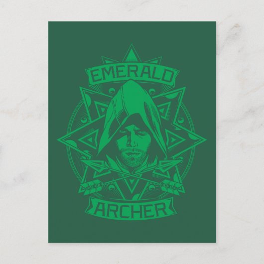 Pijl | Illustratie Emerald Archer Briefkaart (Voorkant)