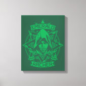 Pijl | Illustratie Emerald Archer Canvas Afdruk (Voorkant)