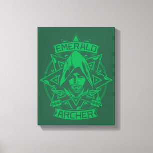 Pijl   Illustratie Emerald Archer Canvas Afdruk