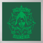 Pijl | Illustratie Emerald Archer Poster (Voorkant)