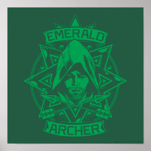 Pijl Illustratie Emerald Archer Poster