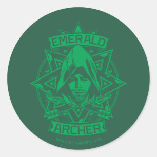 Pijl   Illustratie Emerald Archer Ronde Sticker