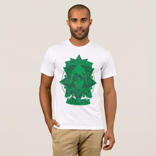 Pijl | Illustratie Emerald Archer T-shirt (Voorkant volledig)