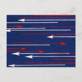 Pijl Japans houtsnede textiel Briefkaart
