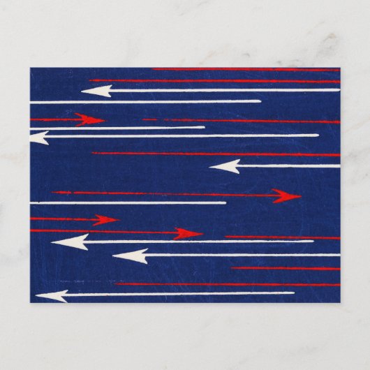 Pijl Japans houtsnede textiel Briefkaart (Voorkant)