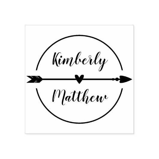Pijl-kalligrafie Rubberstempel (Afrduk)